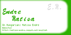 endre matisa business card